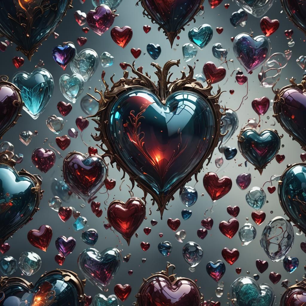 Detailed Glass Heart Fantasy Concept Art