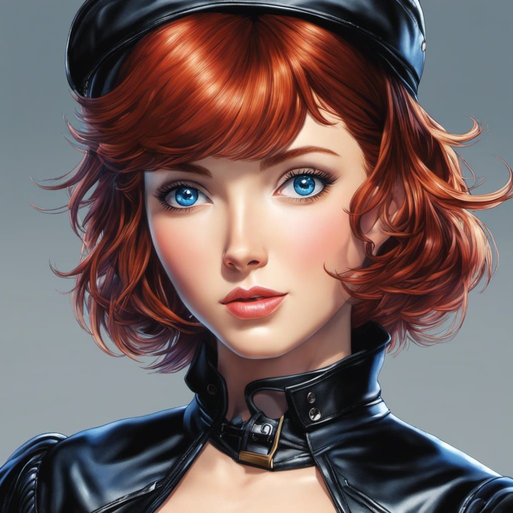 Anime Portrait of a Cute Woman in 1980s Style