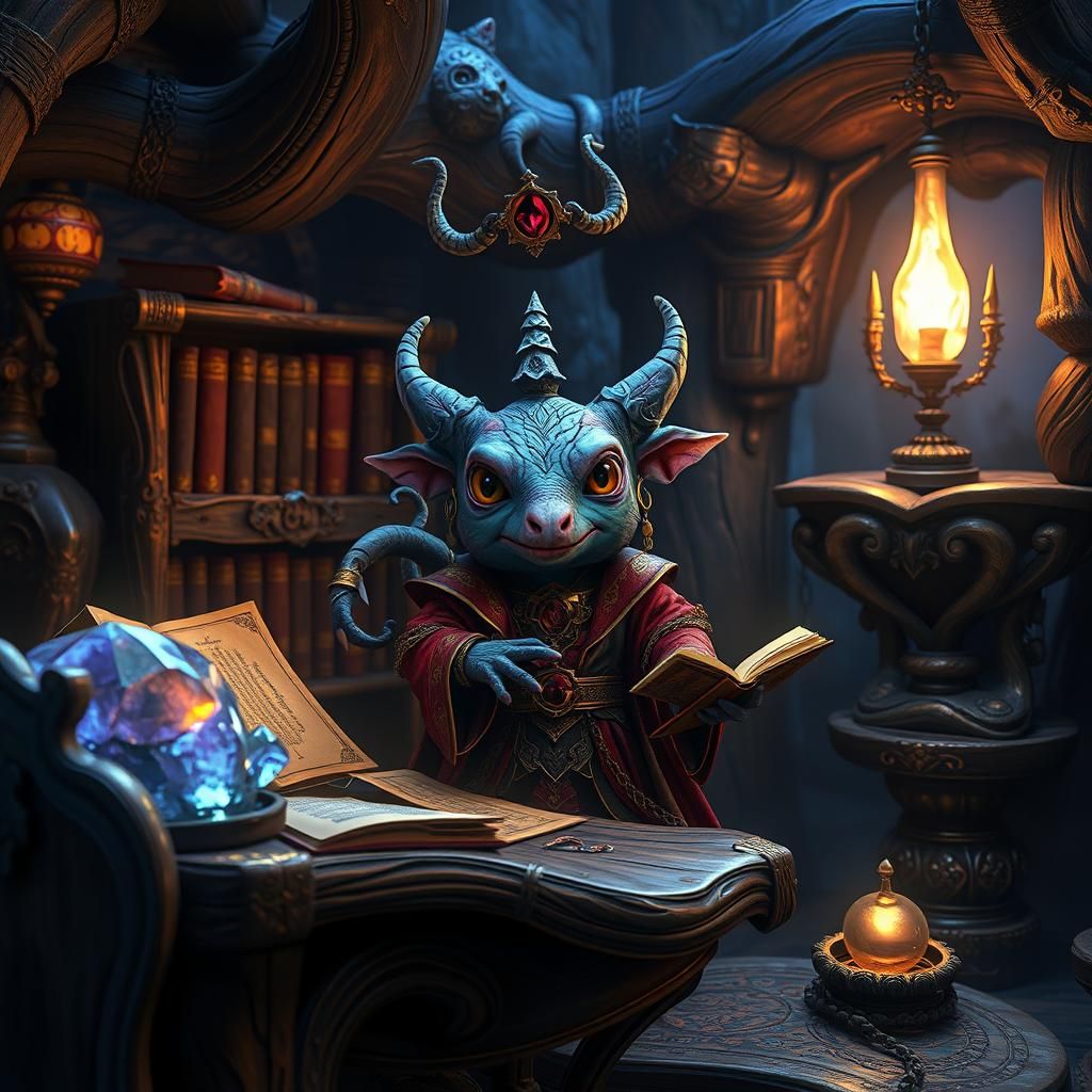 Mystical Monster Magician in Fantasy Realm