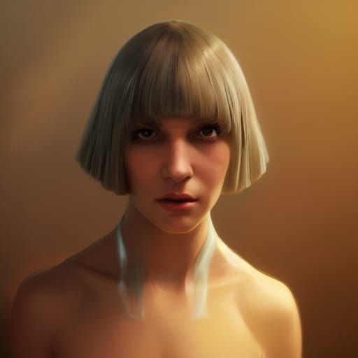 Sia Portrait by Greg Rutkowski, Artgerm, WLOP