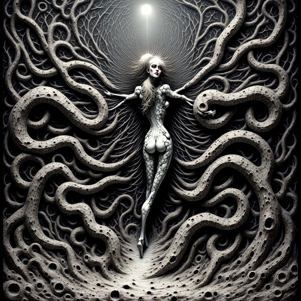 Ethereal, Biomechanical Nightmare in Dark Surrealism