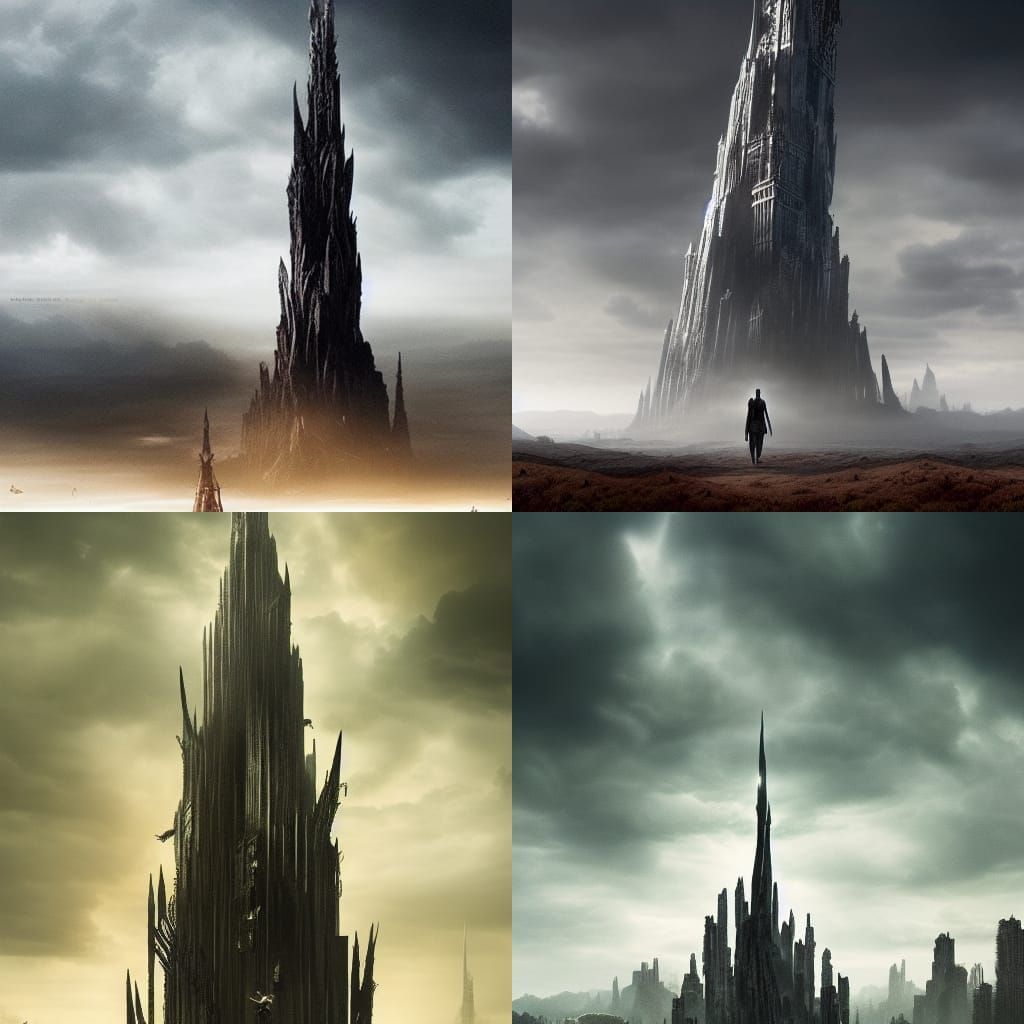Dramatic Dark Tower Digital Matte Painting
