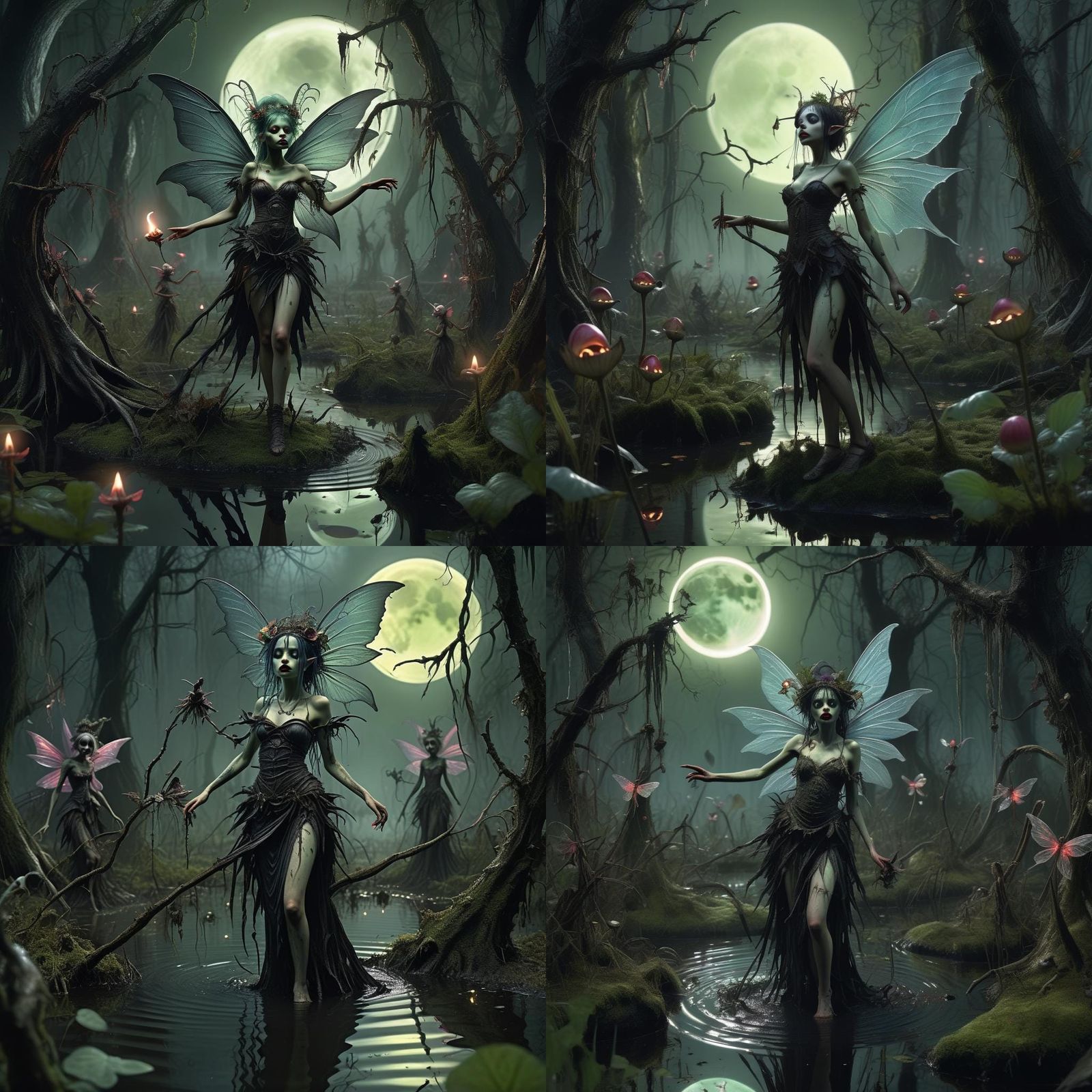 Evil Fairies Dance During Eclipse in Haunted Swamp