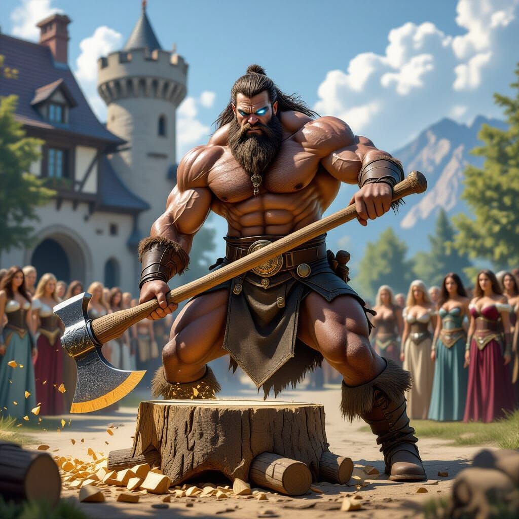 God-like Emperor Splits Log with Draconic Energy