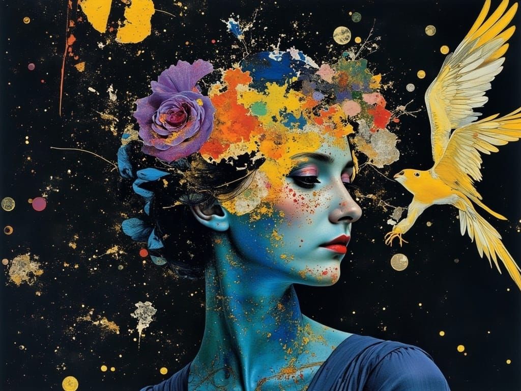 Vibrant and Detailed Portrait with Dramatic Lighting