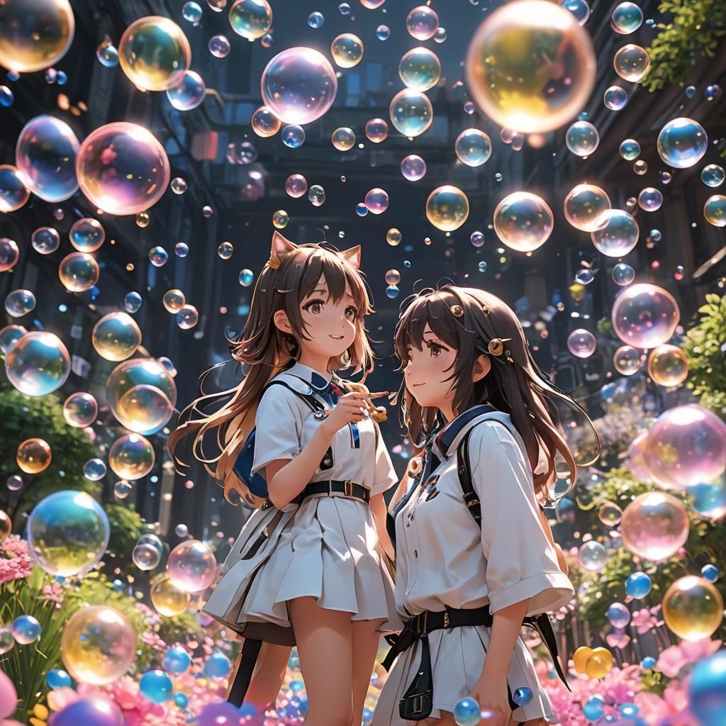 Surreal 3D Anime Chat Bubbles in High Definition