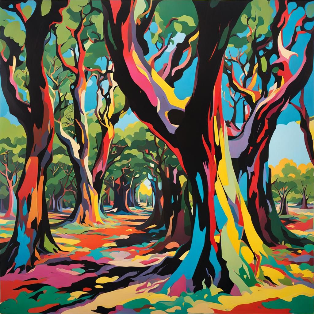 Eldritch Forest in Pop Art Style