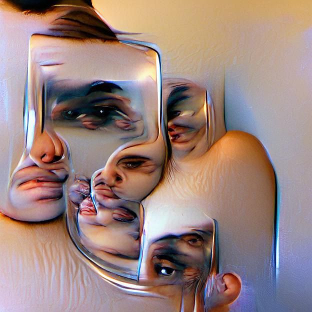 AI Generated Reflective Face