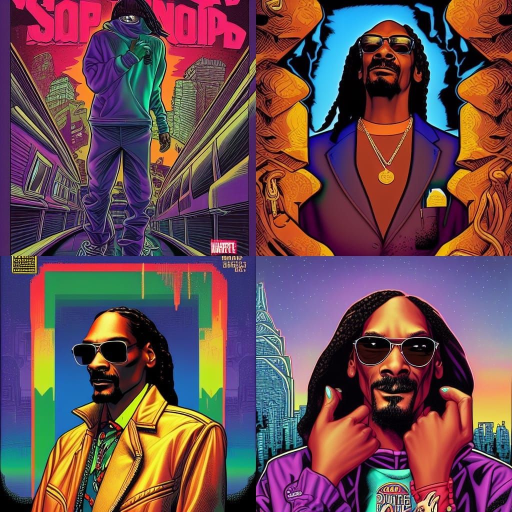 Snoop Dogg in Comic Book Art Style