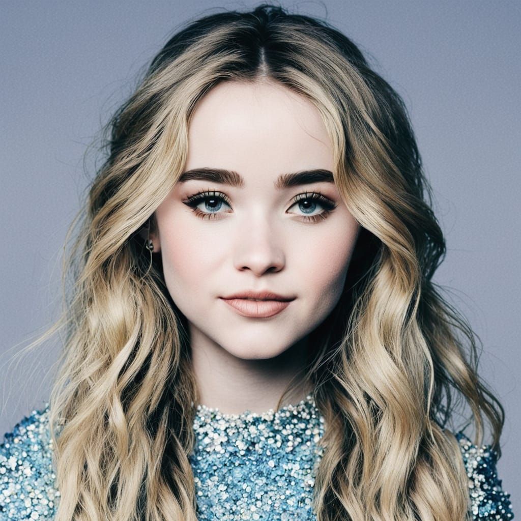 Sabrina Carpenter in the Style of Lora, Radiant Portrait