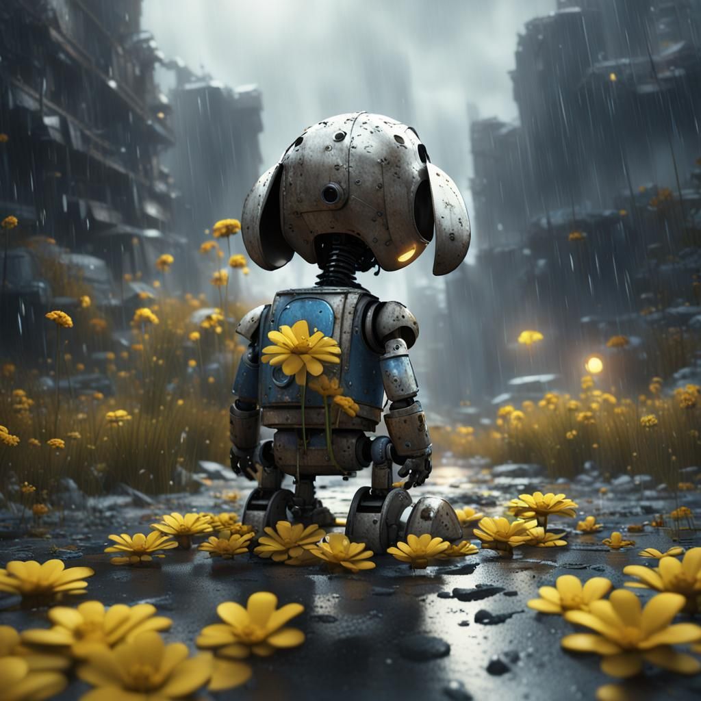 Snoopy Robot Finds Hope in Post-Apocalyptic Ruins
