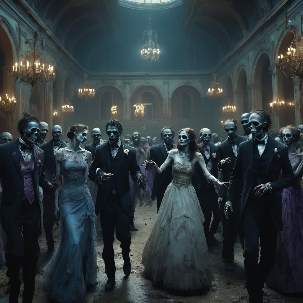 Zombie Prom Night: A Dark Fantasy Matte Painting