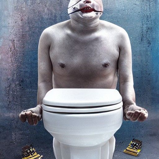 Human Toilet Humiliation: A Detailed Matte Painting