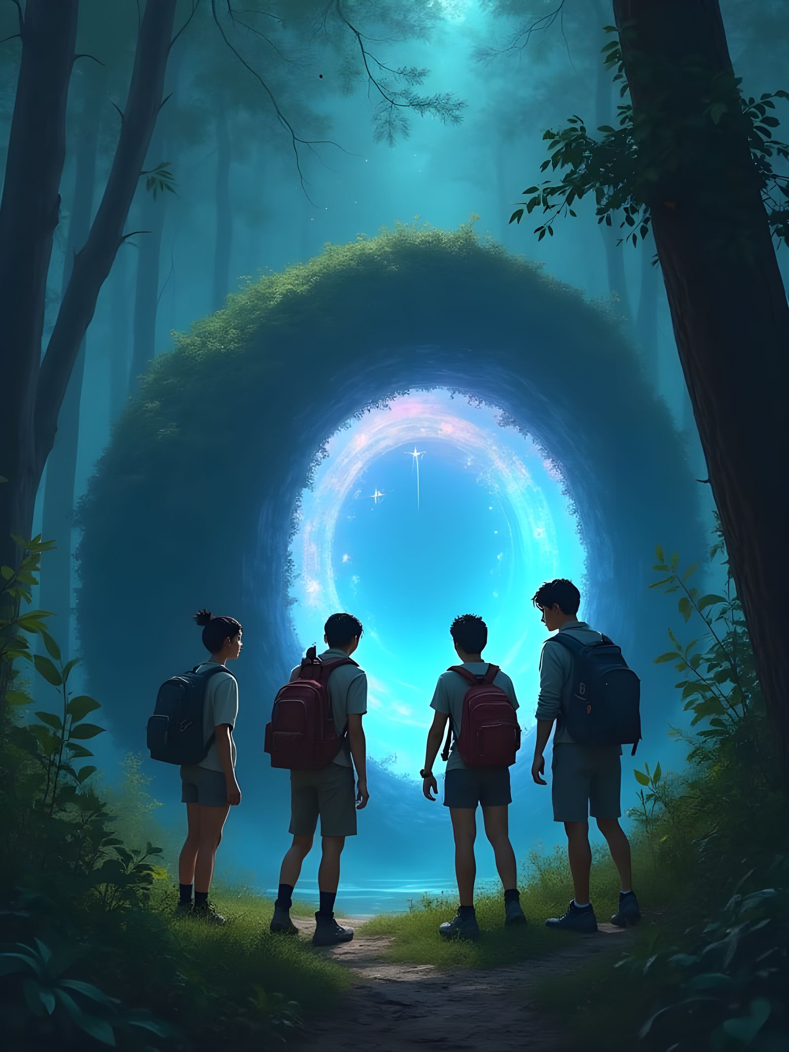 Teens Discover a Dimensional Portal in the Woods