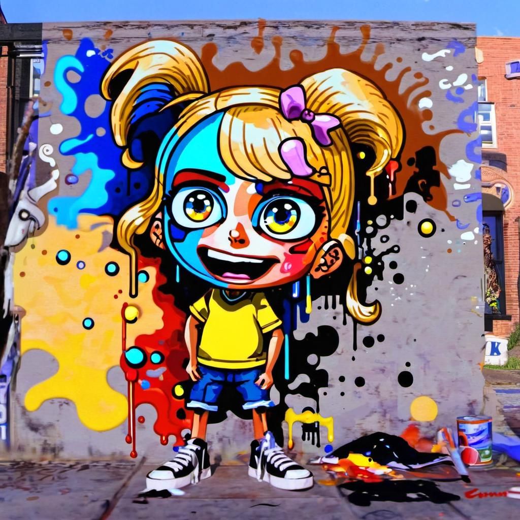 Spoiled Brat in Hyperdetailed Graffiti Art Style