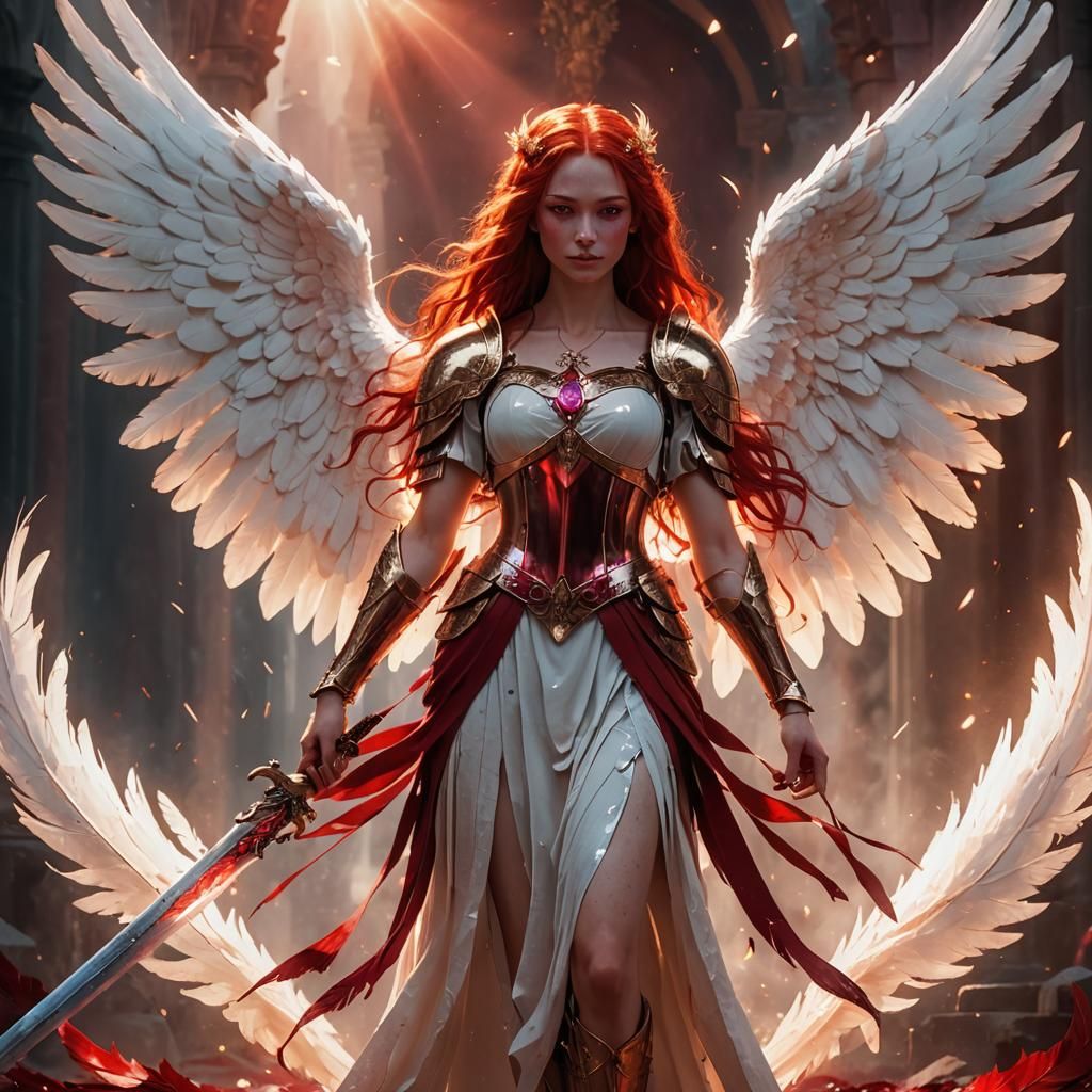 Heavenly glow sword in hand