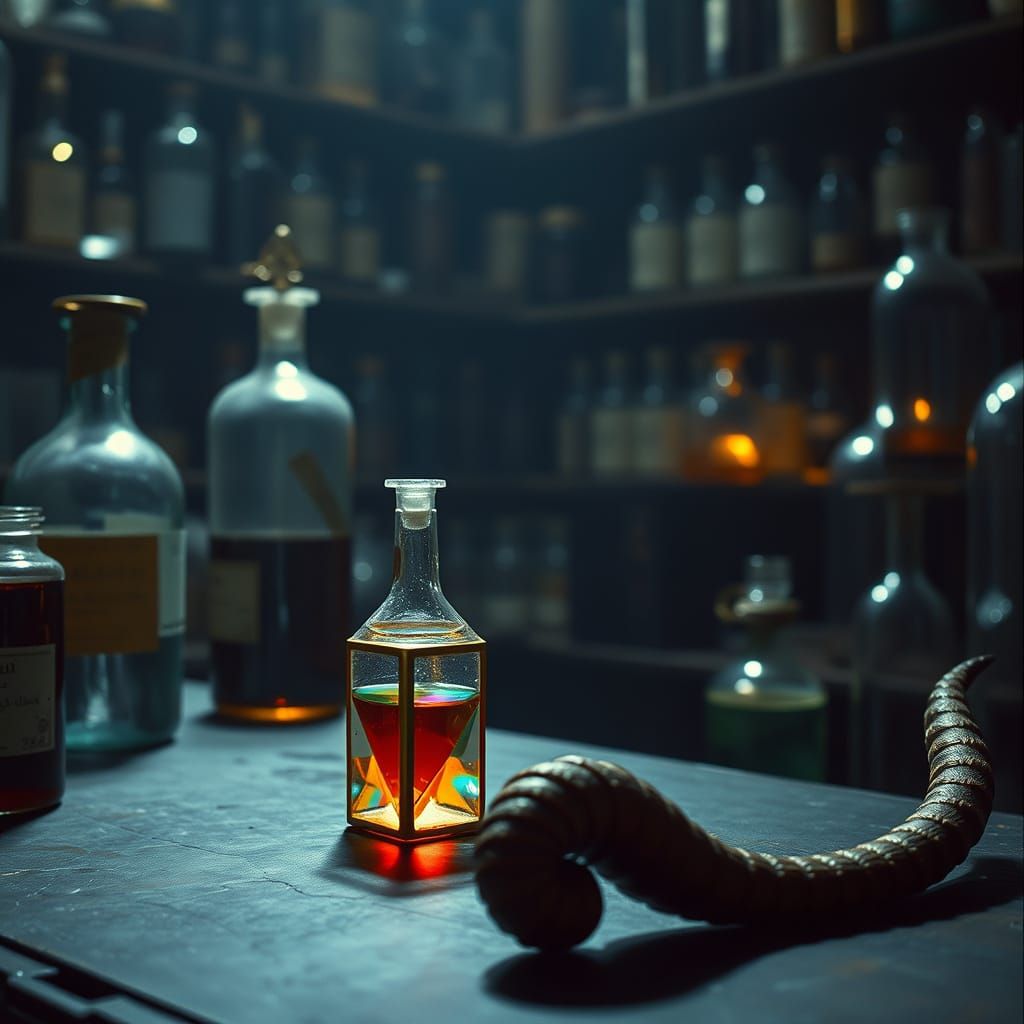 Mystical Medieval Pharmacy Laboratory Still Life