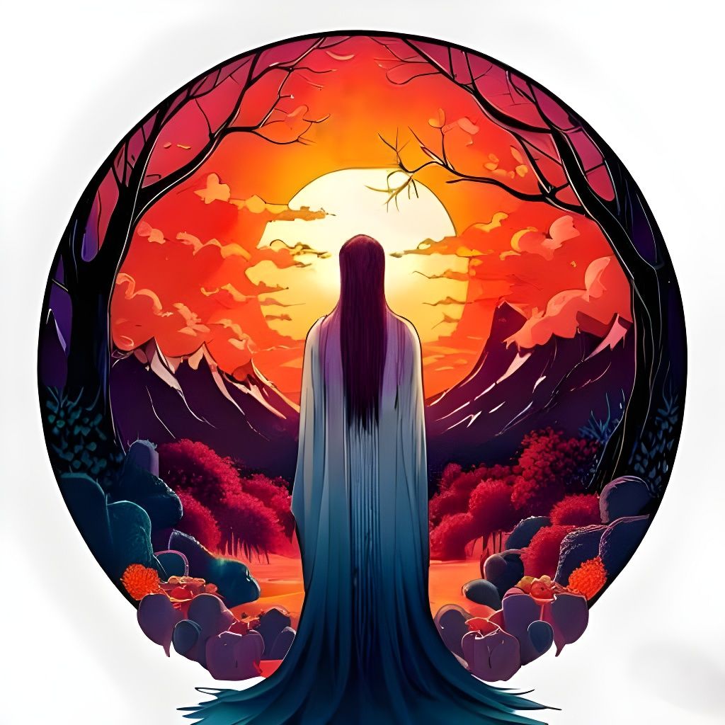 Four Seasons Simultaneously: Digital Art Illustration