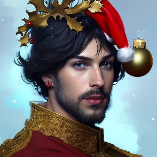 Christmas Prince Portrait in Hyperdetailed Digital Art