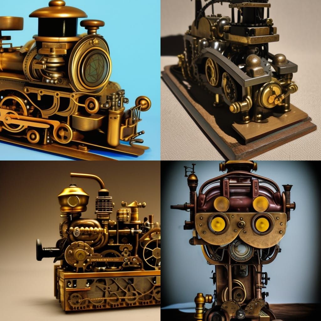 Steampunk Engine Illustration