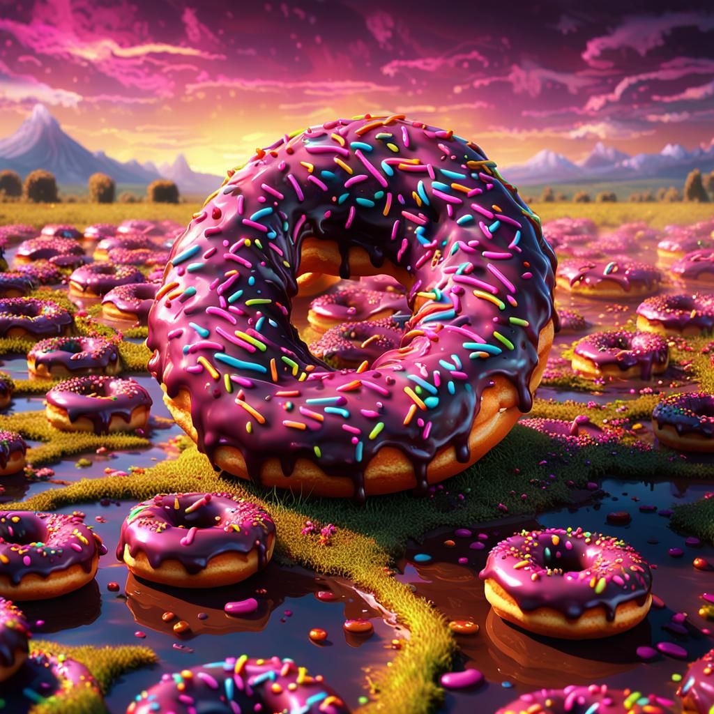 Doughnut Zombie in Hazardous Goo, Digital Matte Painting