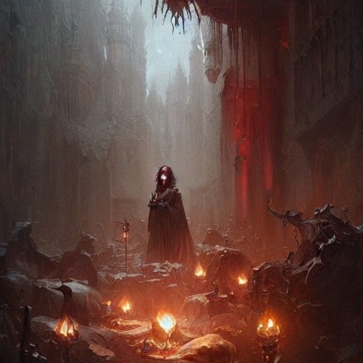 Detailed Lich Painting in Greg Rutkowski Style