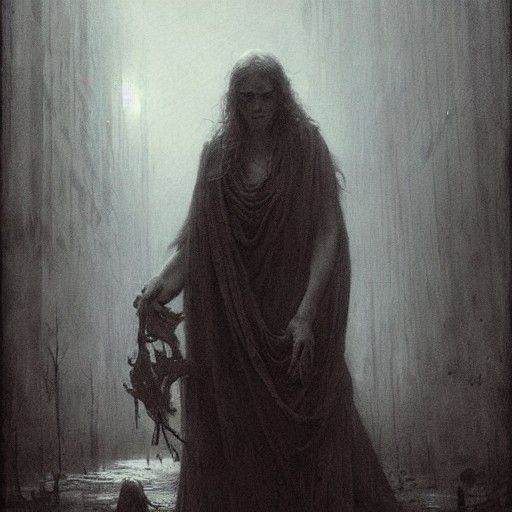 Eerie Sleepwalking Scene in Horror Style