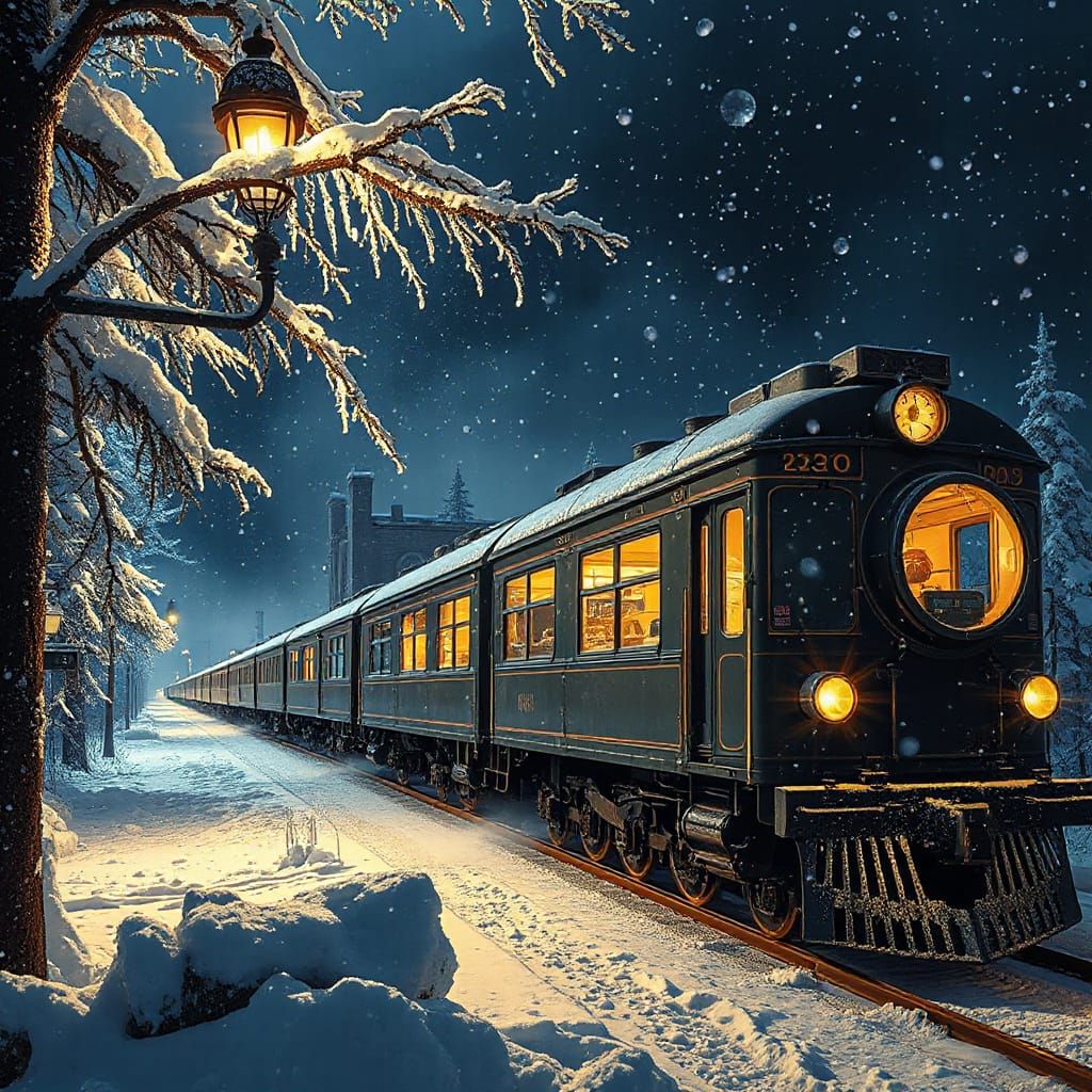 Polar Express Winter Wonderland in Hyperrealistic HDR