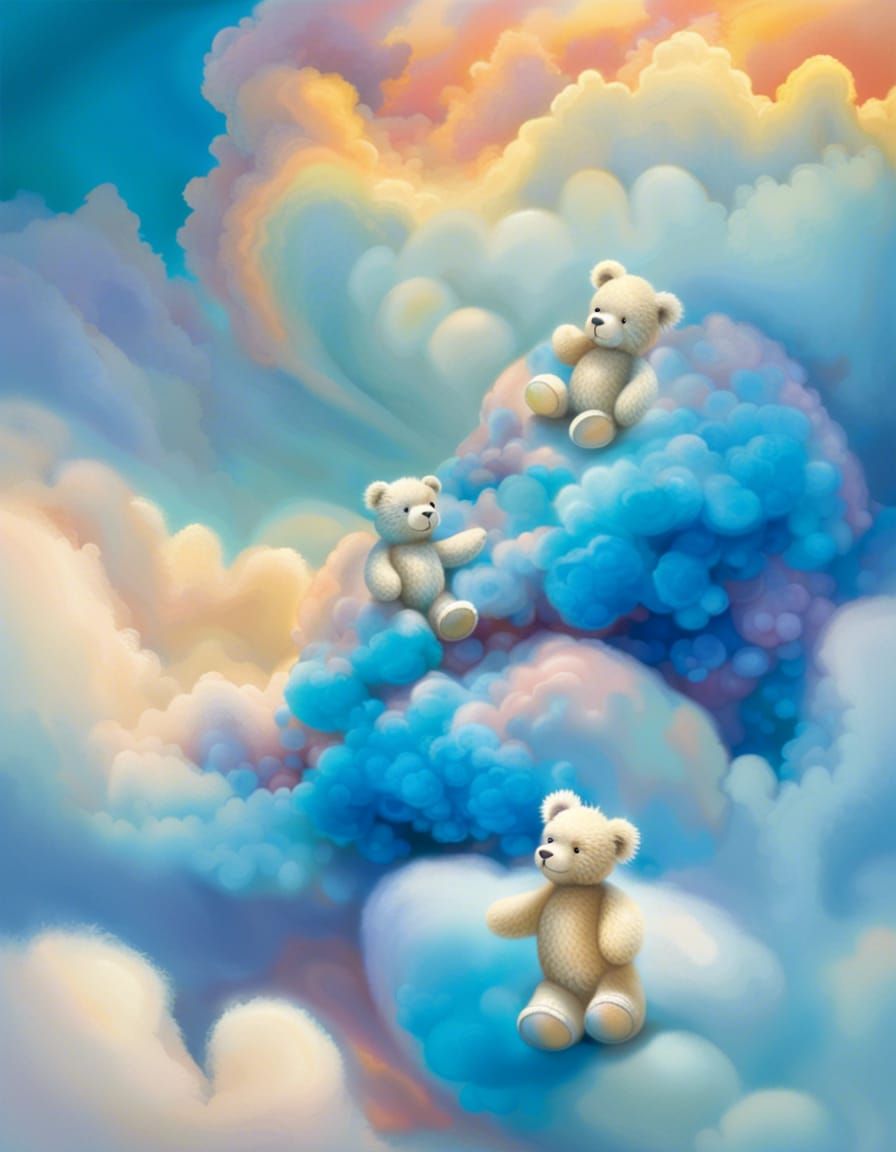 Cloud Teddy Bears: Ethereal Fantasy