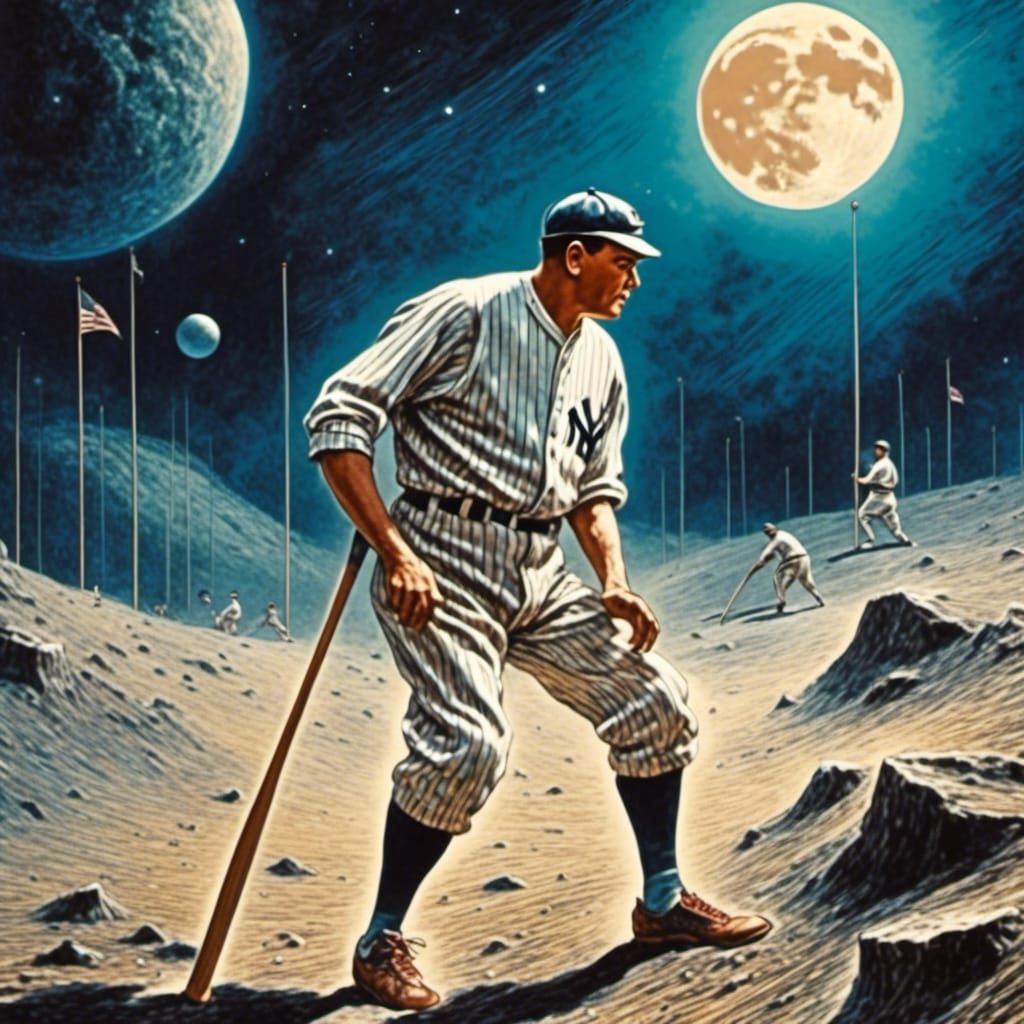 Babe Ruth Hits a Moon Shot: Cyberpunk Baseball