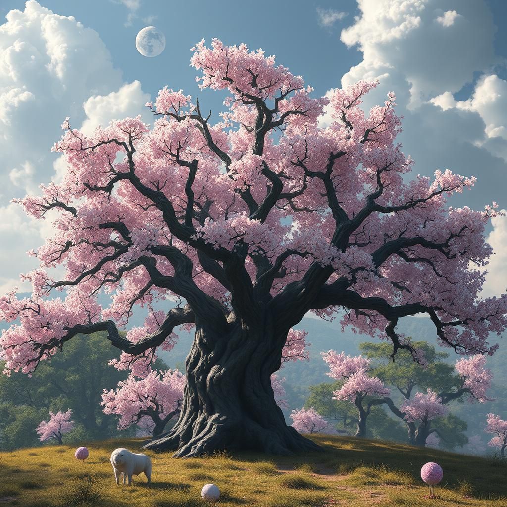 Fantastical Alien Trees in Detailed Matte Painting