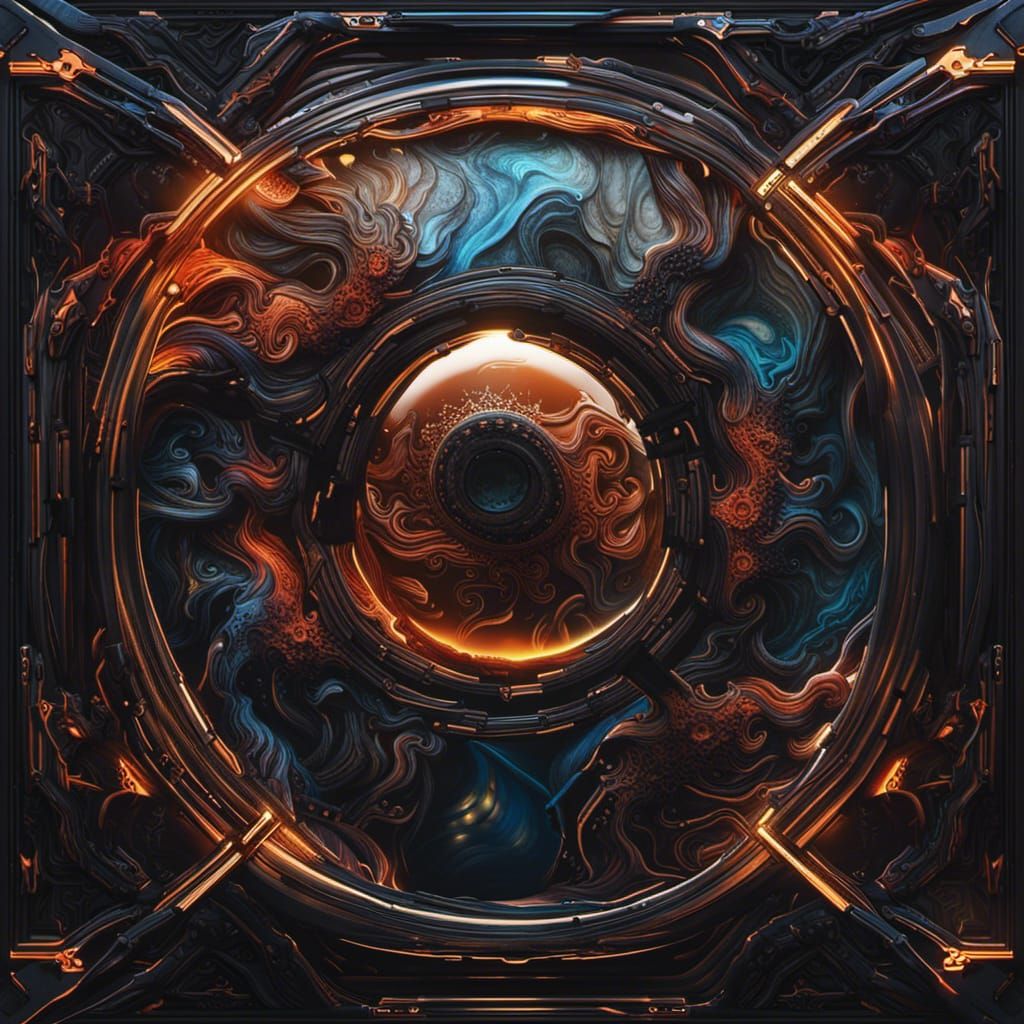 Modern Black Line Abstract Art Frame