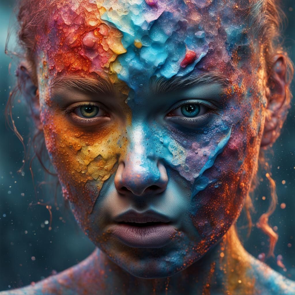 Hyperrealistic Cyborgs and Aliens in Spacecore Style