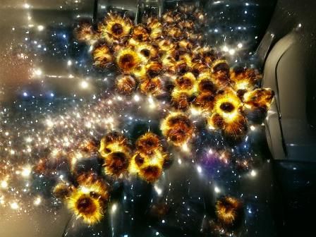 Exploding Suns: An Abstract AI Image