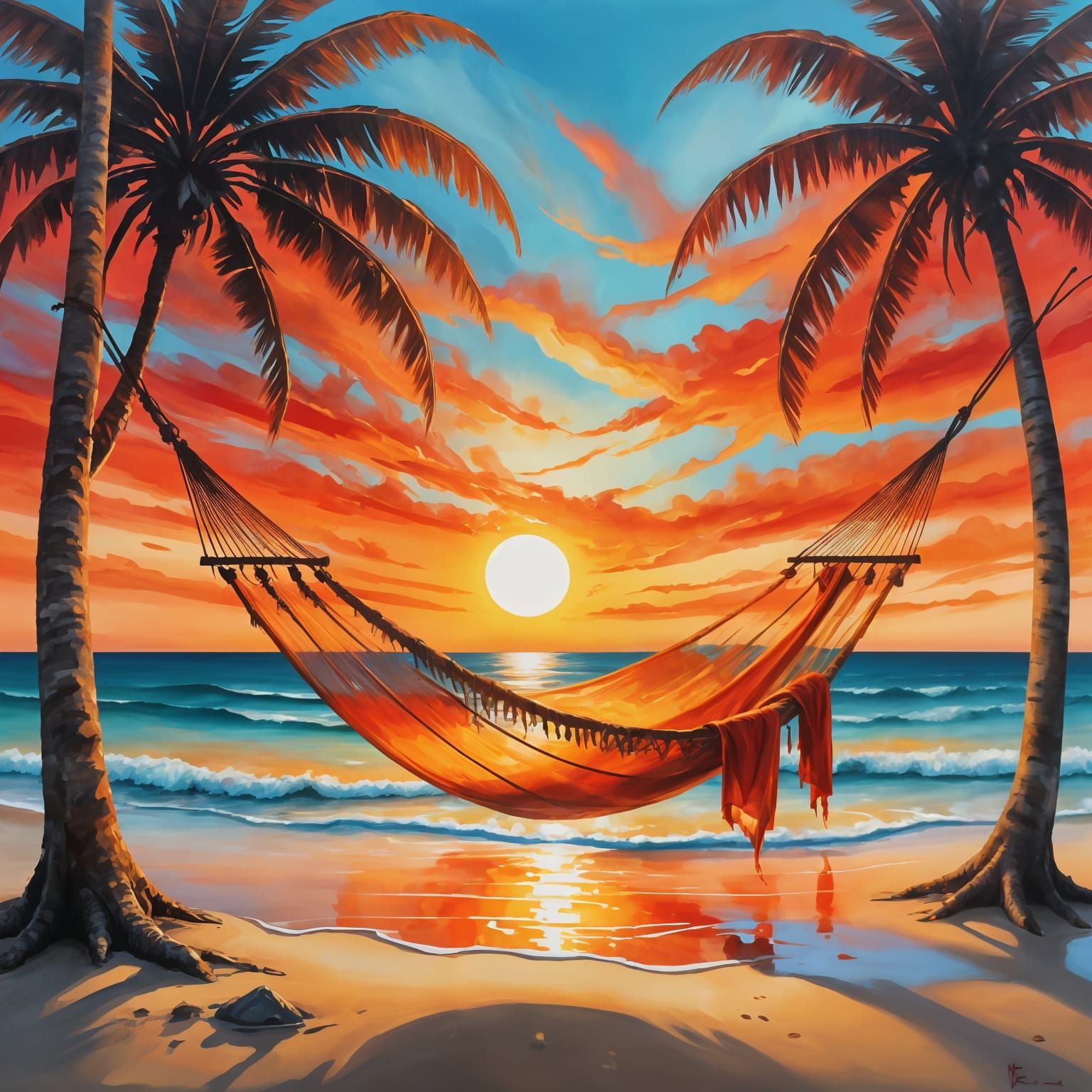 Surreal Seascape of Ethereal Dreamscapes in Golden Hour