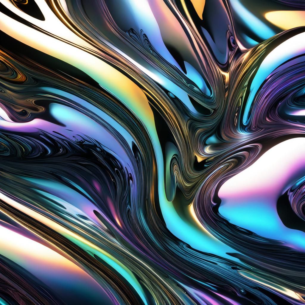 Iridescent Liquid Metal Elemental in Opalescent Colors