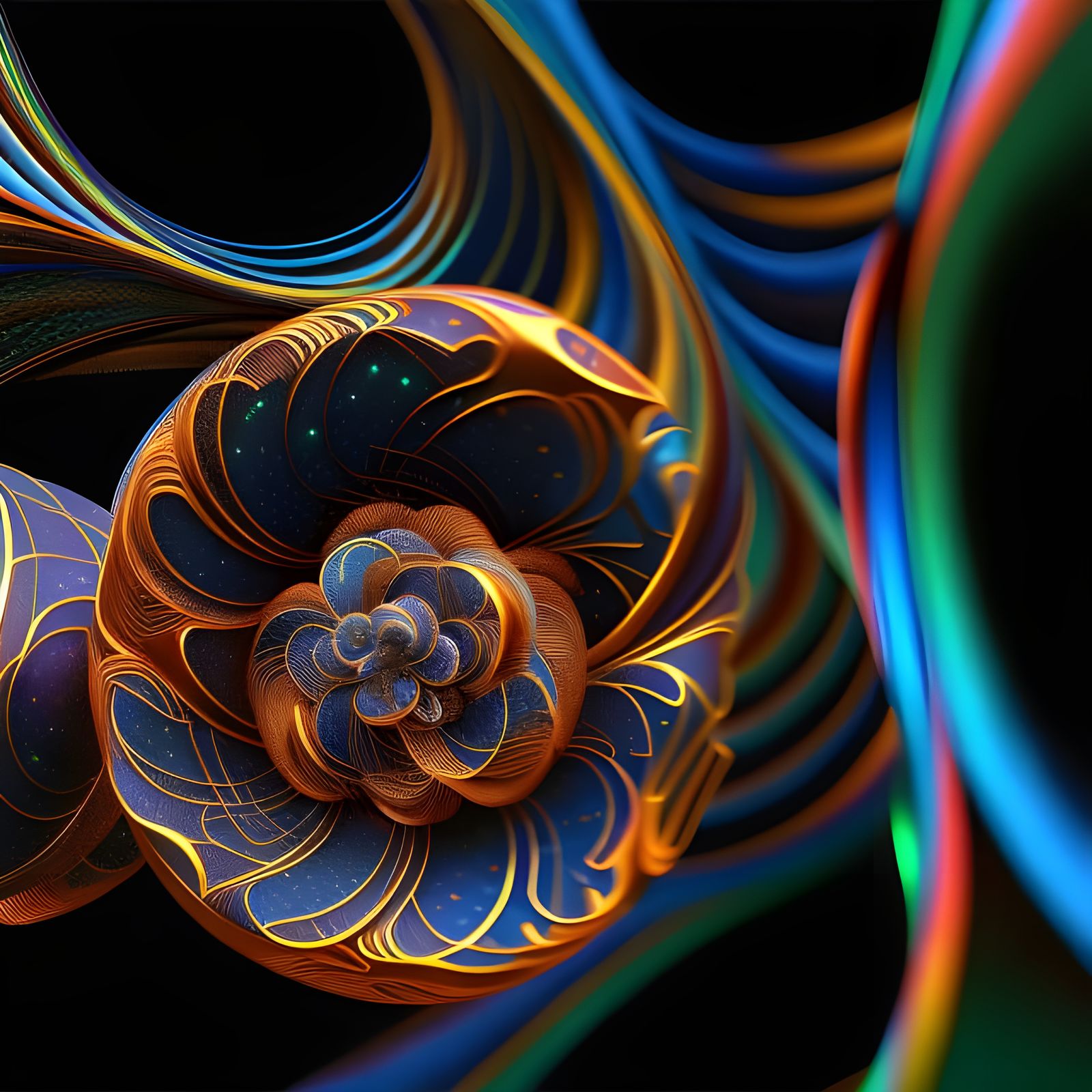 Splendid Recursive Fractal Nova in 3D