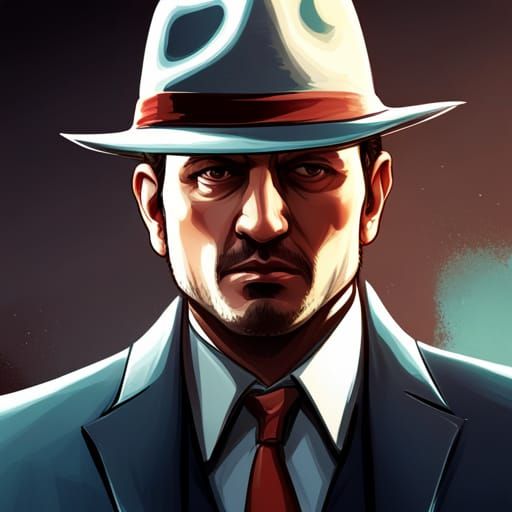 Attractive Mafia Boss Concept Art in 8K
