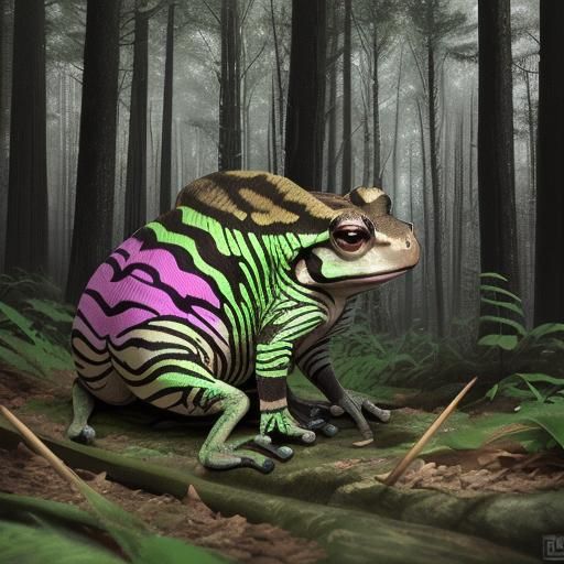 Frog in pink panties