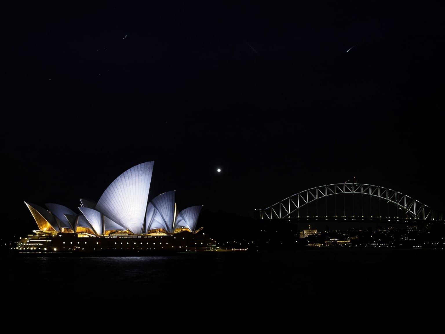 Sydney Skyline Silhouette at Night
