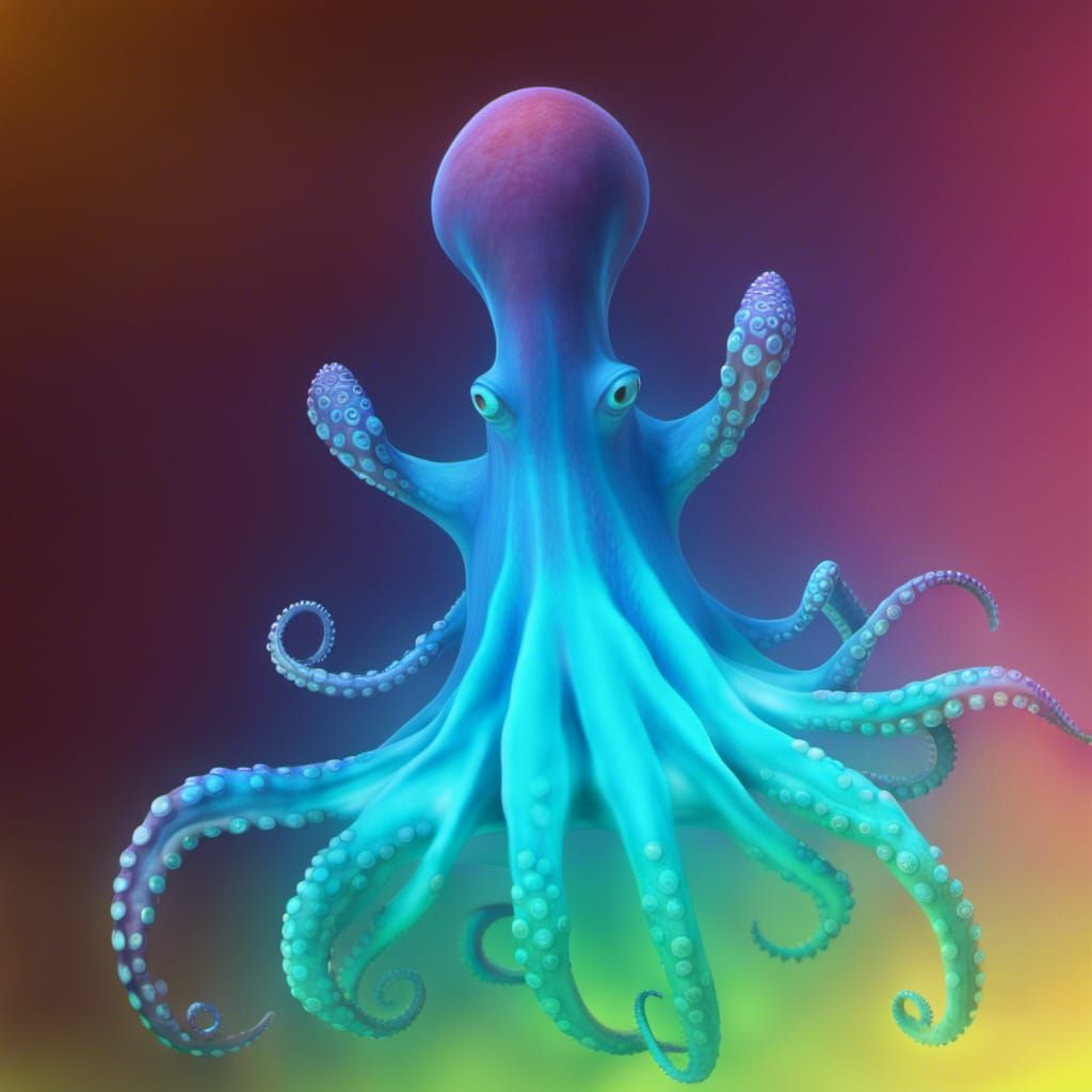 Tropical Giant Mystical Octopus in HDR Render