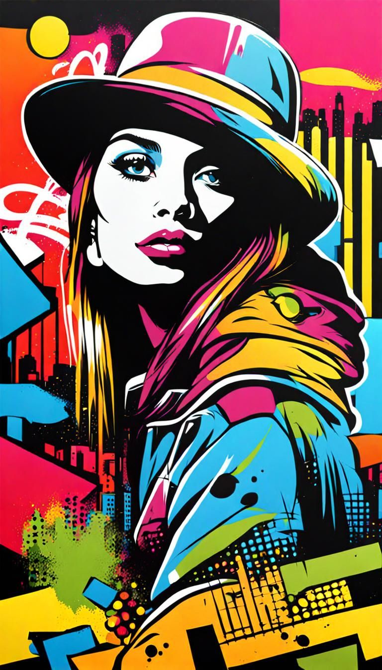 Pop Art Graffiti: A Vibrant Urban Scene