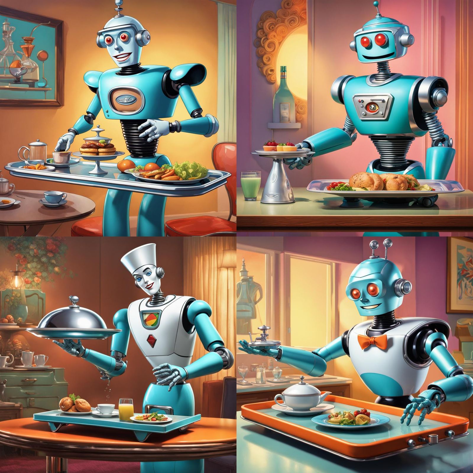 Retro 1950s Robot Butler