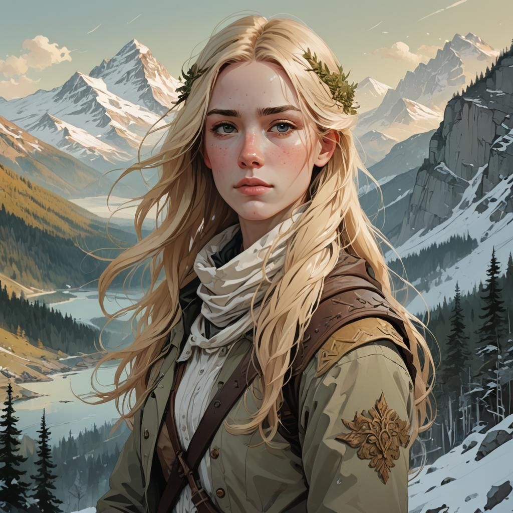 Ornate Portrait of a Ranger in Nature