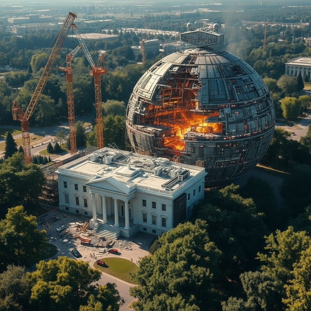White House Demolished, Futuristic Structure Emerges