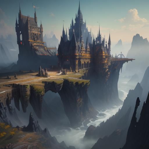 Fantastical Matte Painting in Deep Color, 8K Resolution