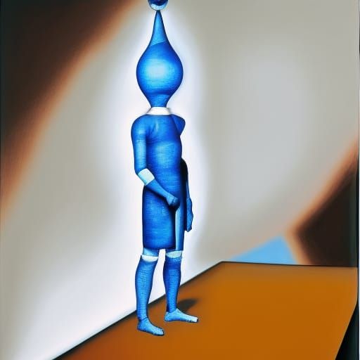 Surreal Crucifixion in Haunting, Detailed Style