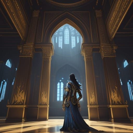 Epic Temple Heroine in Golden Hour