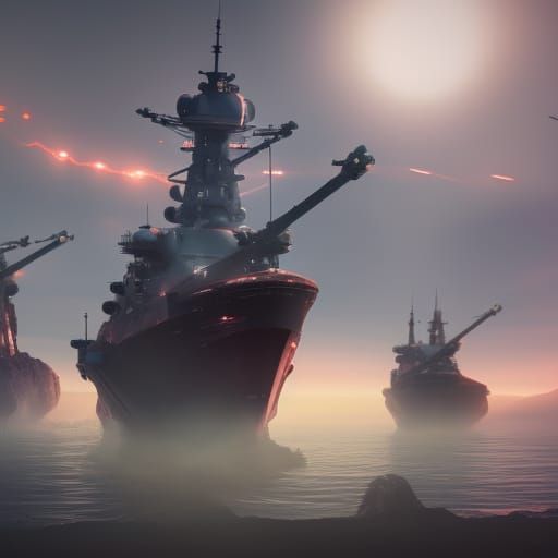 Futuristic Star Wars Battleships Concept Art