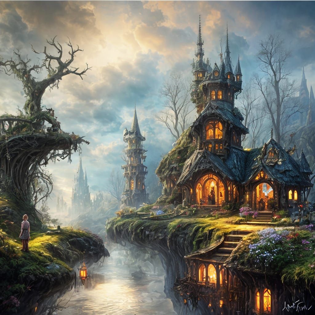 Enchanted Mushroom House by Ravine